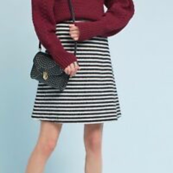 Anthropologie Maeve  Mod Striped Knit Skirt 2 - Picture 3 of 4